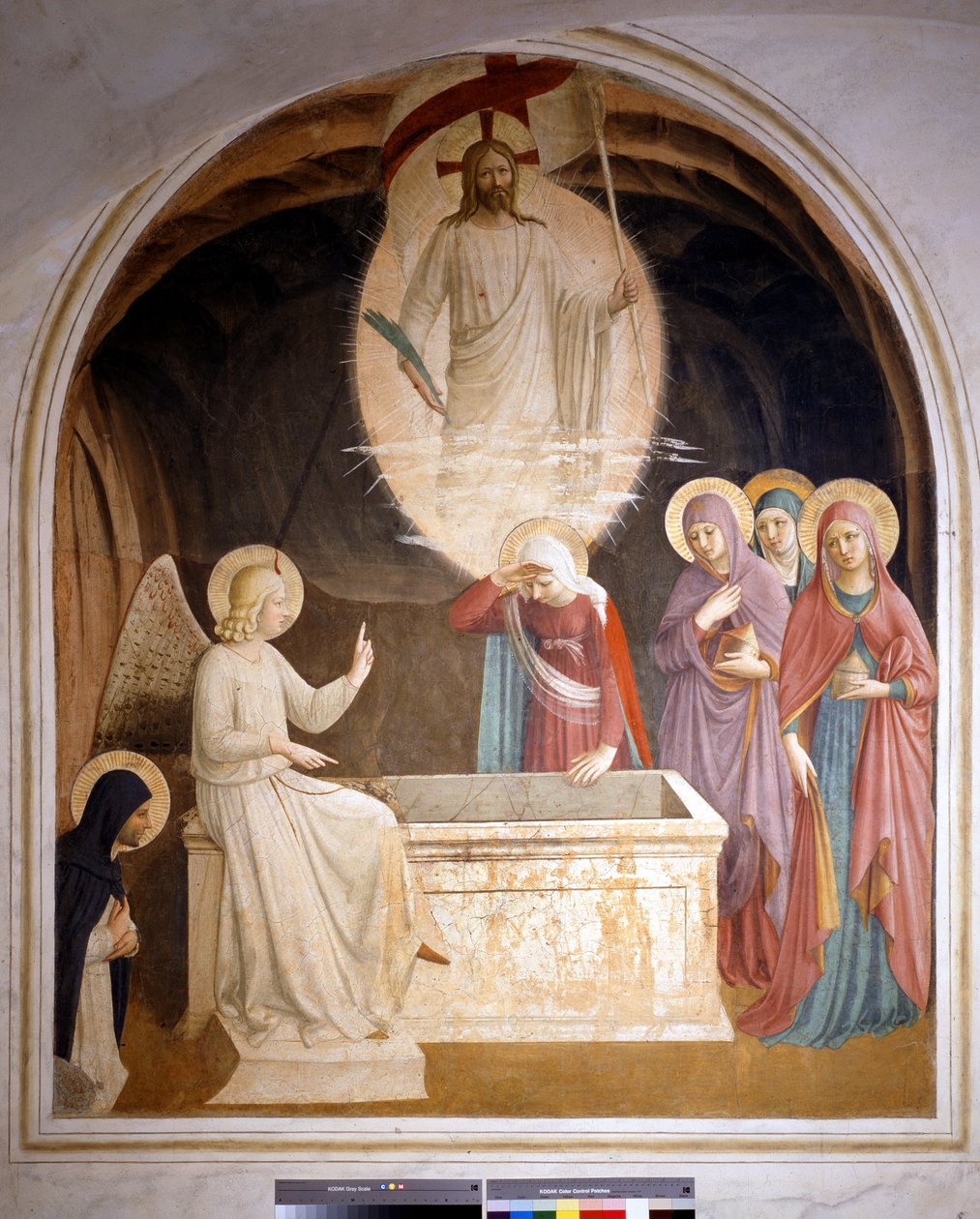 ""Kristus vstává a svaté ženy v hrobě"" Vzkříšení a svaté ženy od Fra Angelico