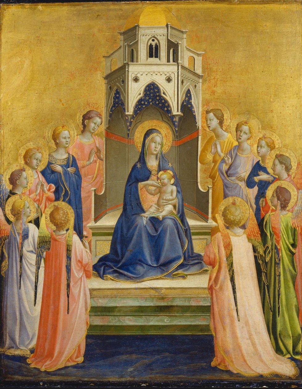 Madona s dítětem na trůně a dvanáct andělů od Fra Angelico