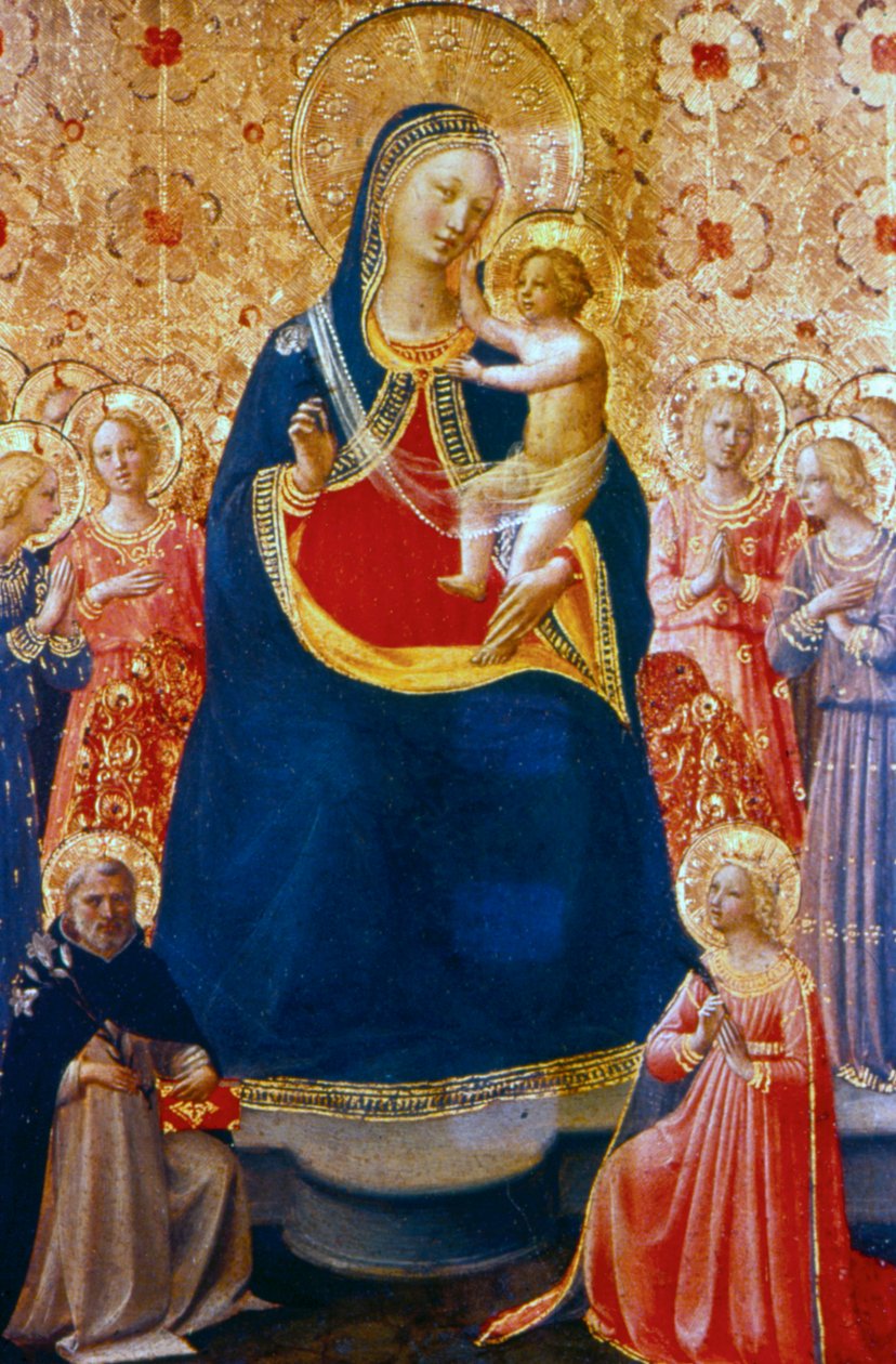 Madona a dítě se svatými, polovina 15. století. od Fra Angelico