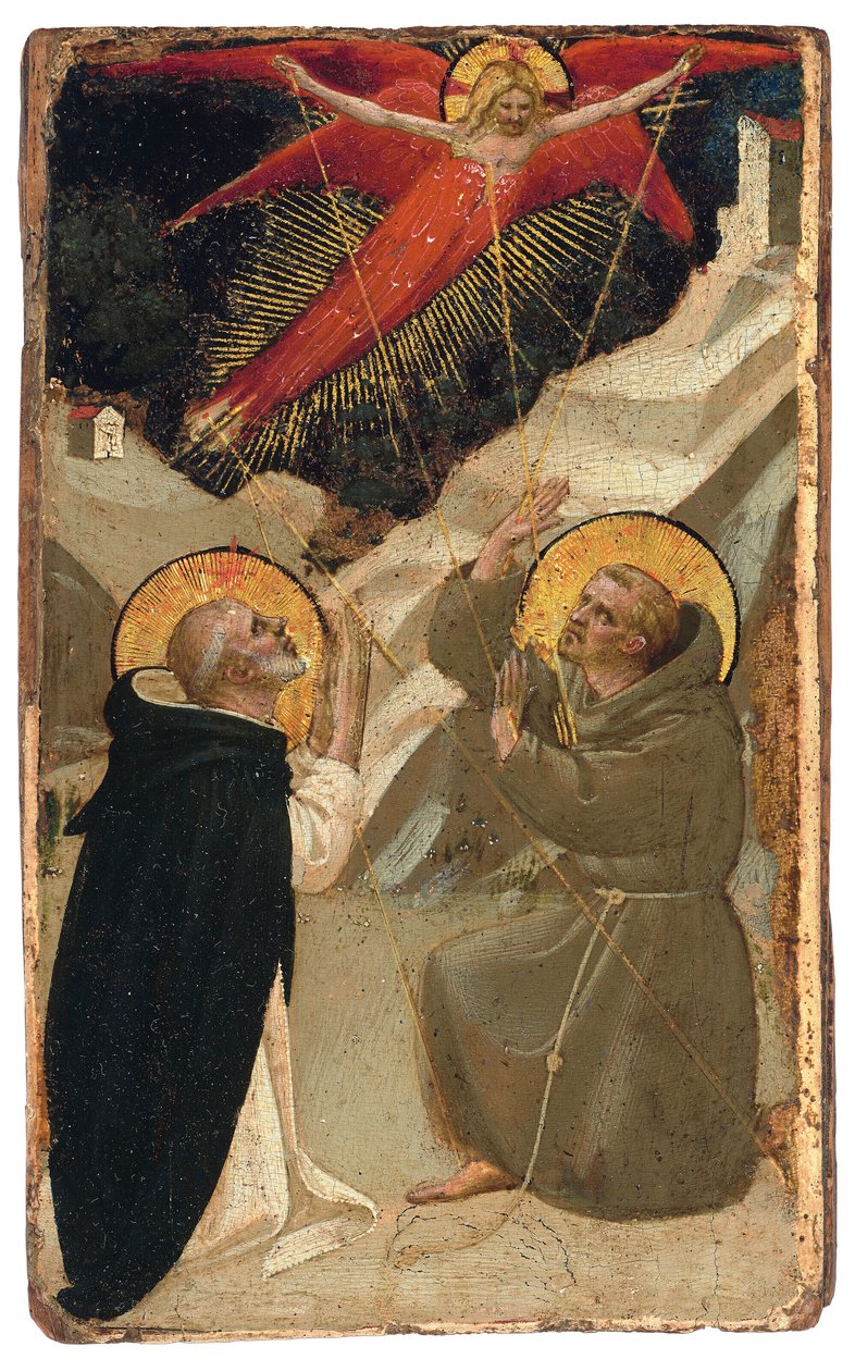 Svatý Dominik a stigmatizace svatého Františka od Fra Angelico