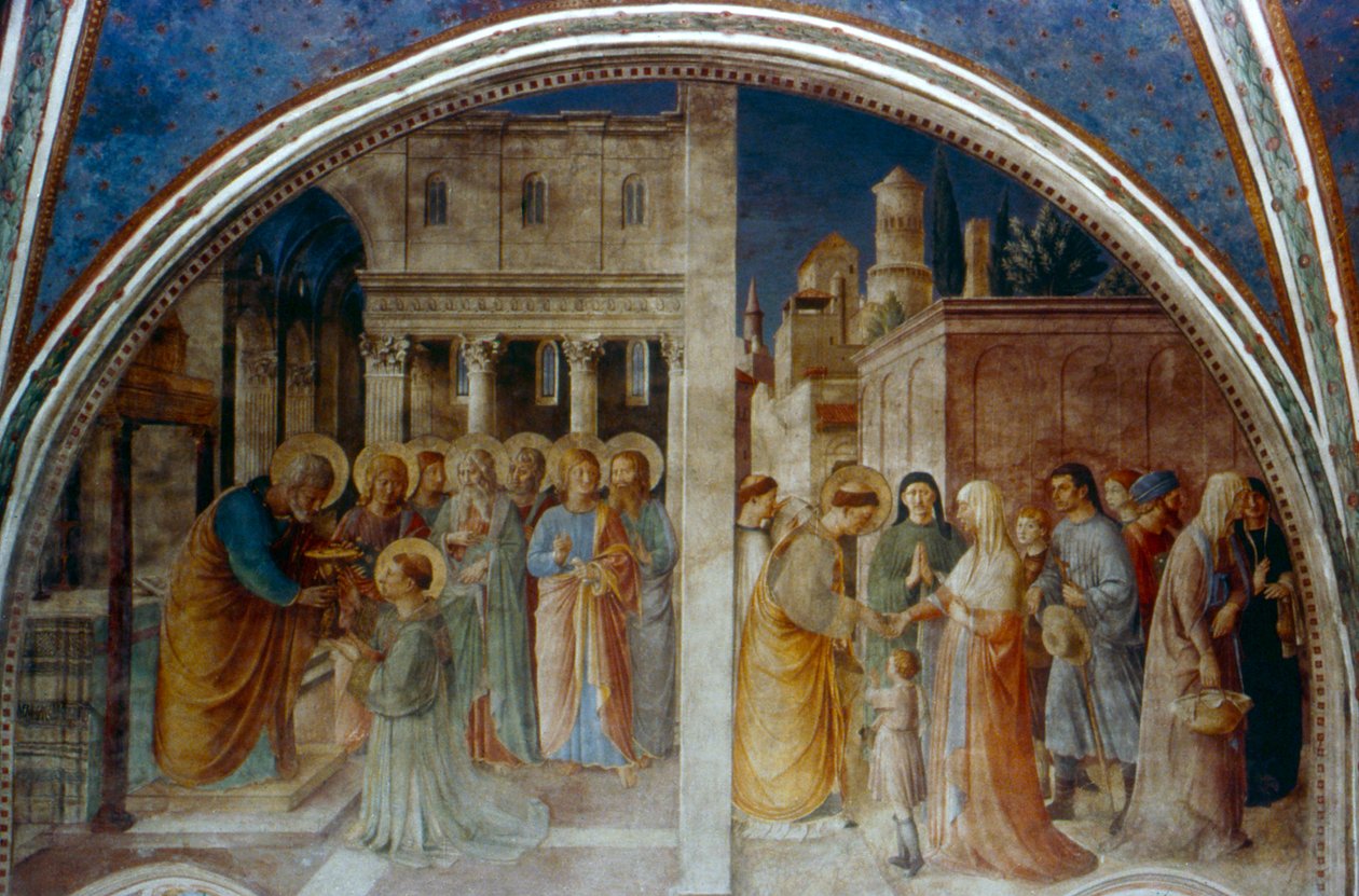 Svatý Petr svěcení svatého Štěpána Diakona, polovina 15. století od Fra Angelico