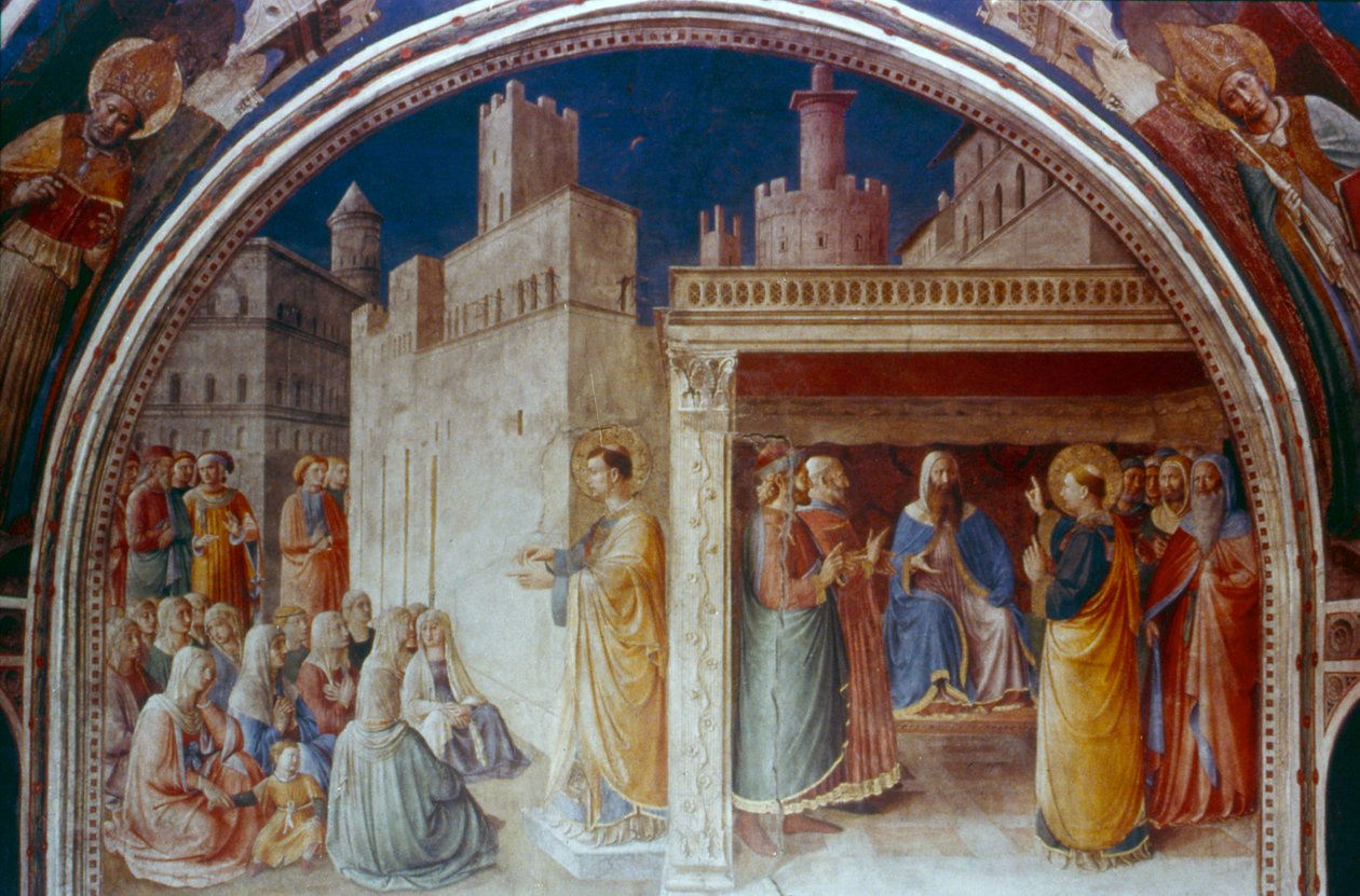 Kázání svatého Štěpána, polovina 15. století od Fra Angelico