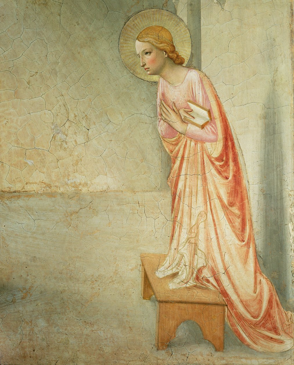 Zvěstování, detail Panny Marie, 1442 freska viz 72388 od Fra Angelico