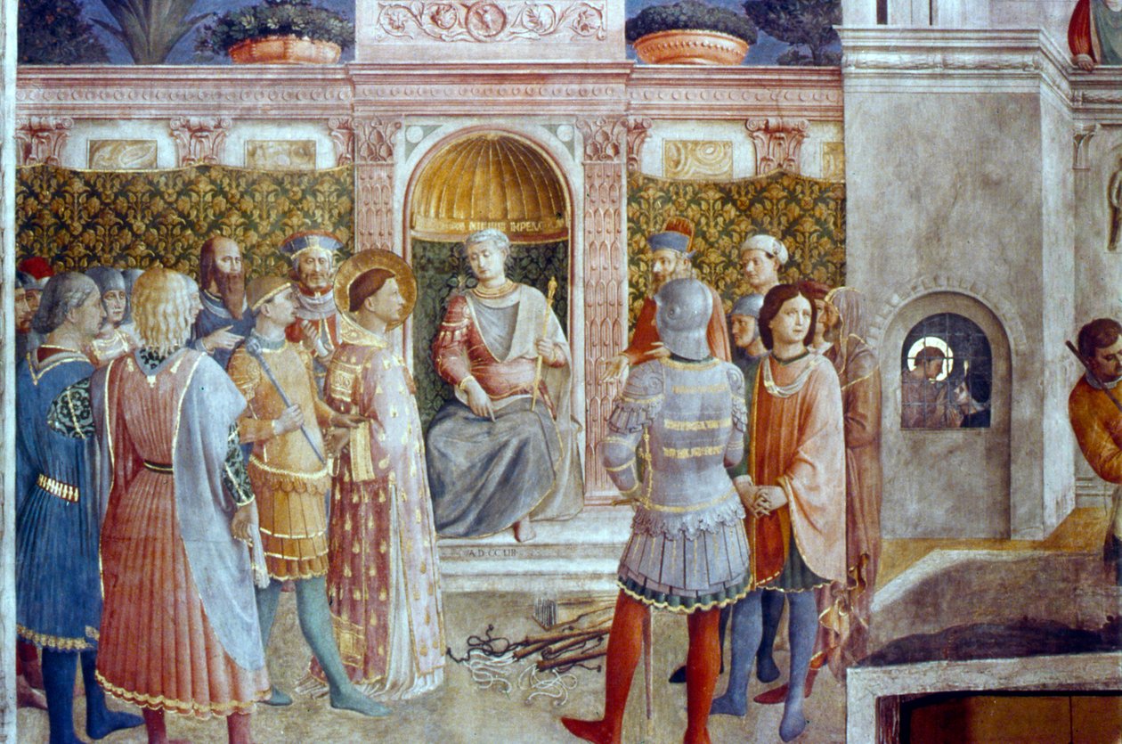 Soud svatého Vavřince, polovina 15. století od Fra Angelico