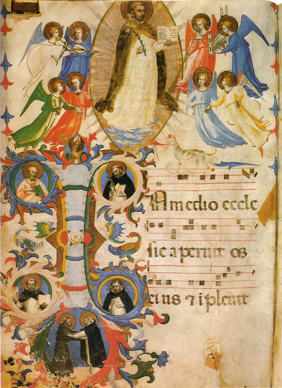 svatý domenico ve slávě od Fra Angelico