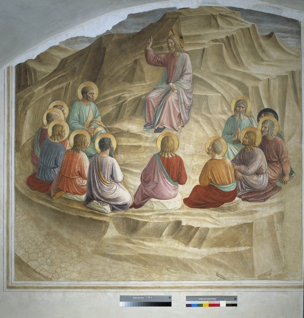 kázání na hoře: Kristus mluví k apoštolům 1438 od Fra Angelico