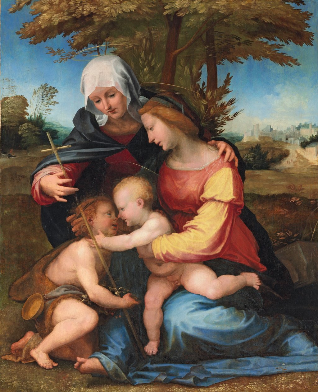 Madona s dítětem v krajině se svatou Alžbětou a malým svatým Janem Křtitelem, 1516 od Fra Bartolomeo