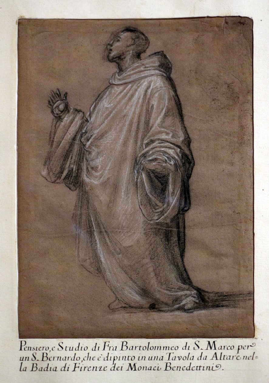 studie svatého Bernarda pro madonu carondelet od Fra Bartolomeo