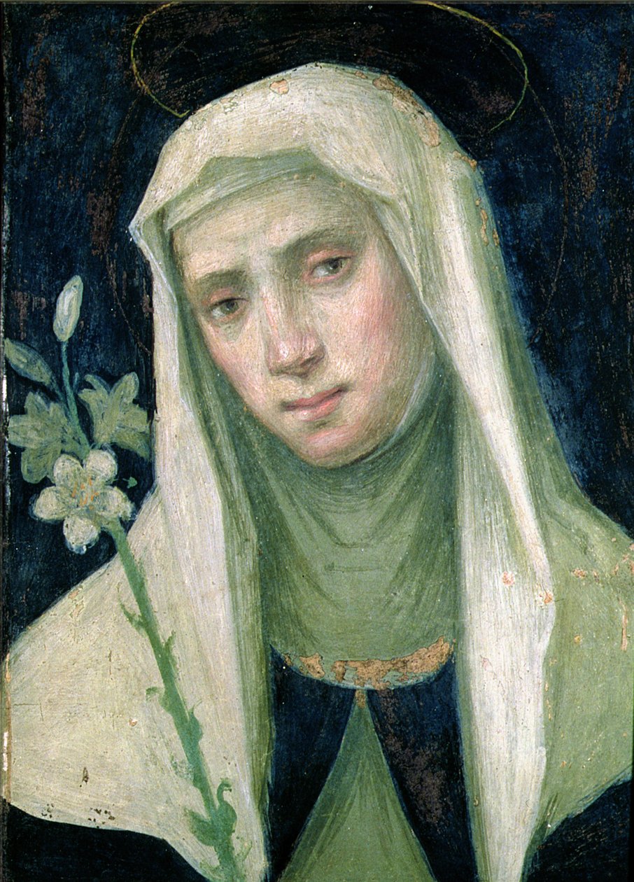 Svatá Kateřina Sienská (1347-80) (tempera na panelu) od Fra Bartolommeo