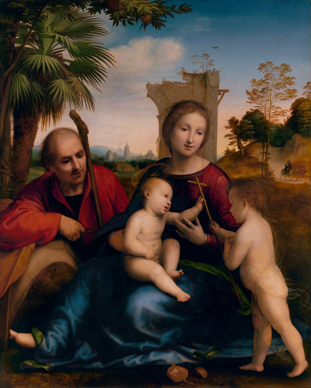 Zbytek na letu do Egypta se svatým Janem Křtitelem od Fra Bartolommeo
