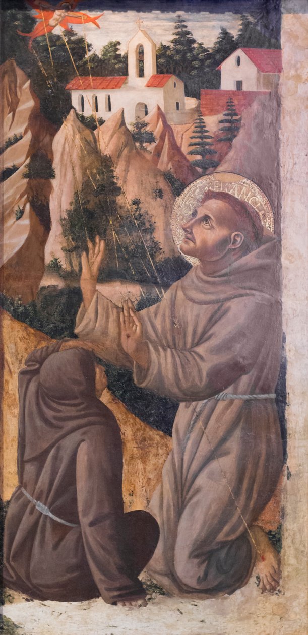 Svatý František z Assisi přijímá stigmata od Fra Diamante