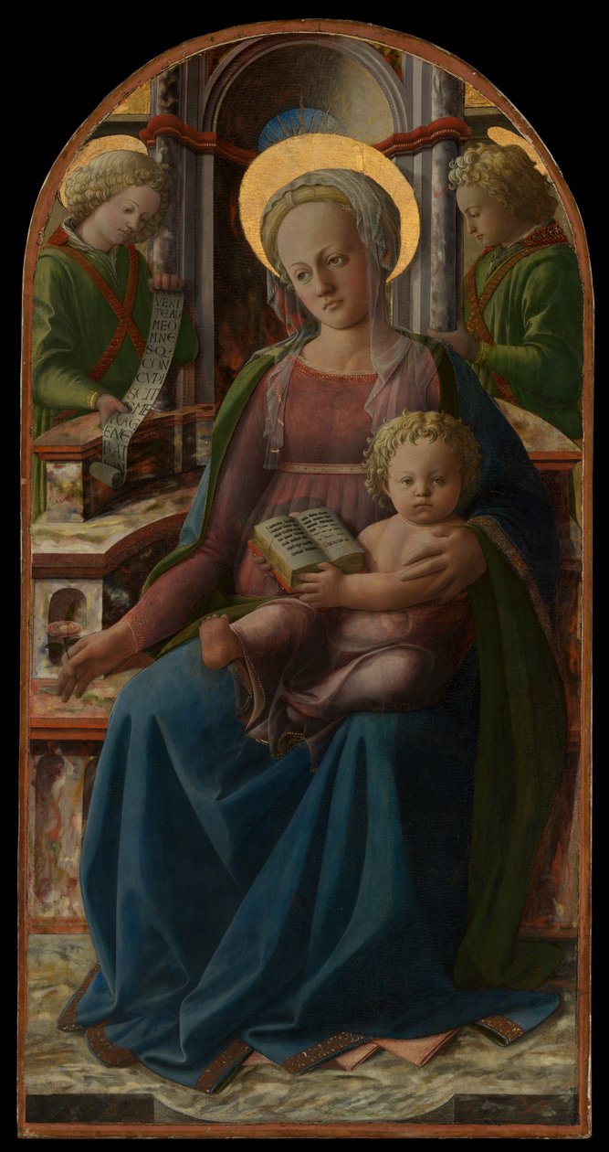 Trůnící Madona s dítětem a dvěma anděly od Fra Filippo Lippi