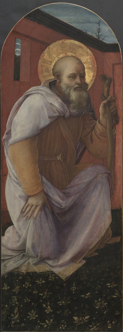 Panel z Triptychu: Opat sv. Antonína od Fra Filippo Lippi