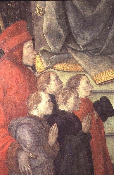 Portrét Datiniho a Buonominiho del Ceppo z oltáře Madonna del Ceppo od Fra Filippo Lippi