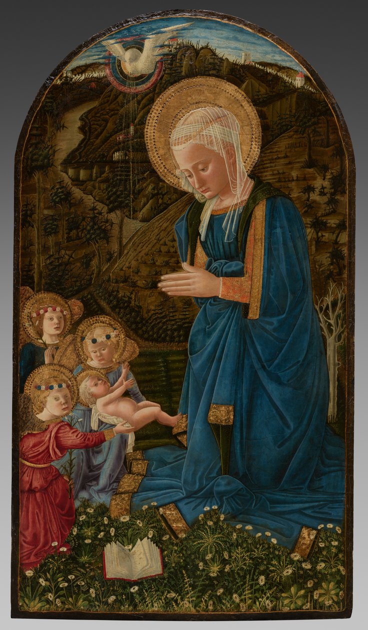 Panna Marie s dítětem a anděly od Fra Filippo Lippi