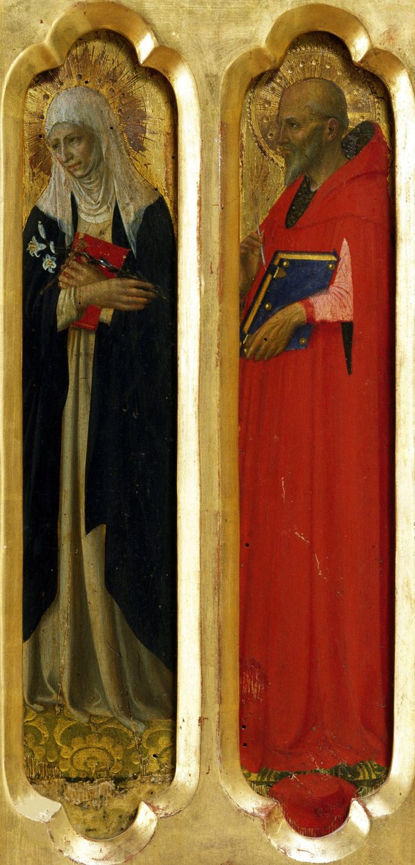 Svatá Kateřina Sienská a svatý Jeroným z perugského oltáře, cca 1437. od Fra Giovanni Angelico da Fiesole