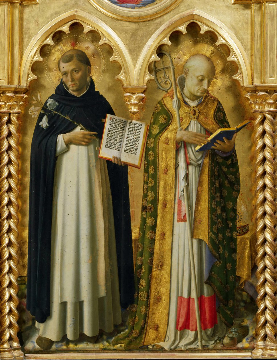 Svatí Dominik a Mikuláš z Bari z perugského oltáře, asi 1437. od Fra Giovanni Angelico da Fiesole