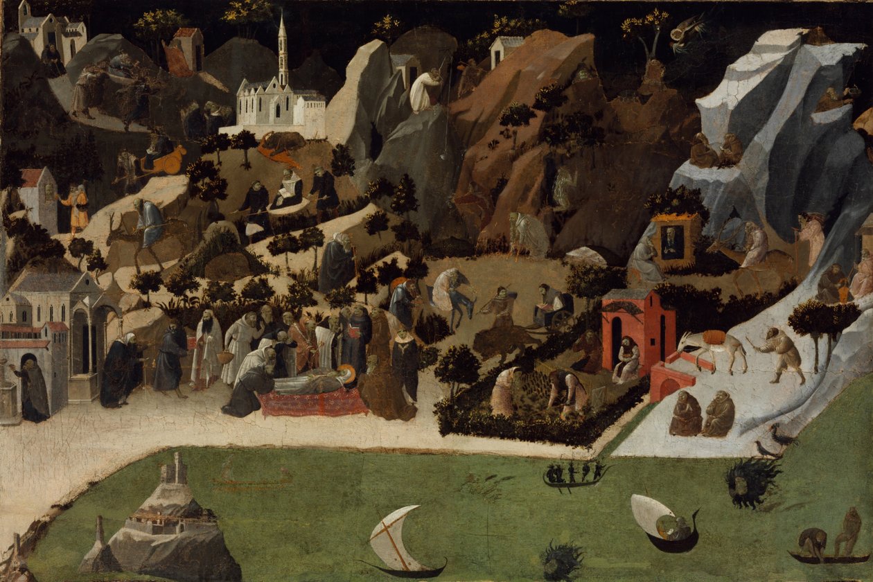Scény ze života otců pouště Thebaid od Fra Giovanni Angelico da Fiesole