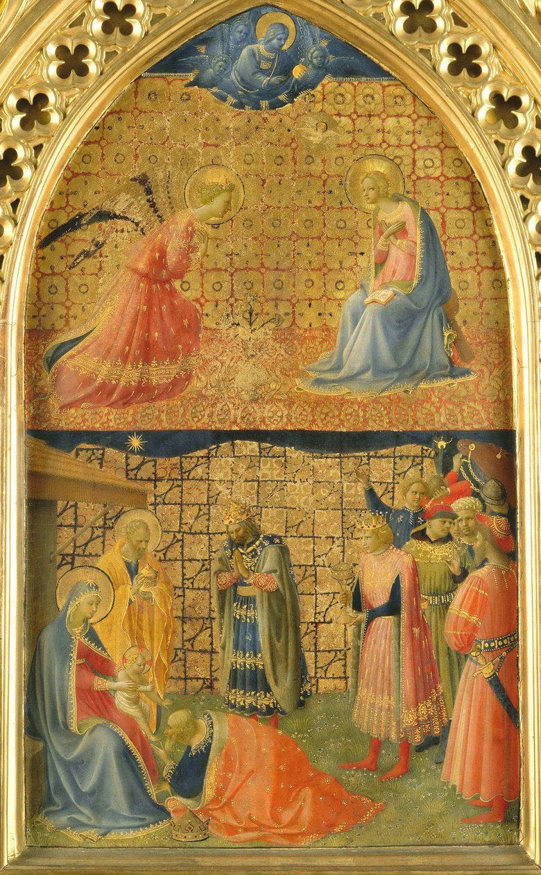 Zvěstování a Klanění tří králů, c. 1433-1434. od Fra Giovanni Angelico da Fiesole