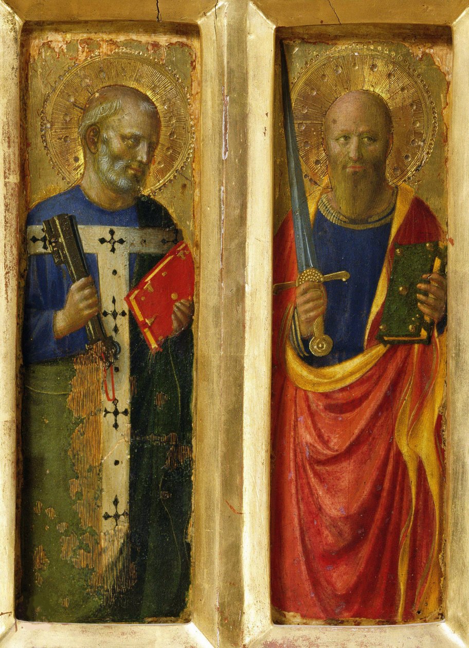 Apoštolové Petr a Pavel z perugského oltáře, asi 1437. od Fra Giovanni Angelico da Fiesole