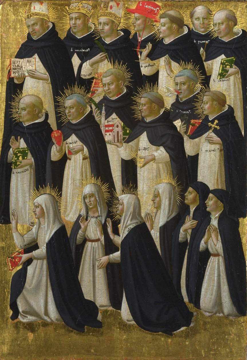 Dominikánský požehnaný panel z Fiesole San Domenico Altarpiece, c. 1423-1424 od Fra Giovanni Angelico da Fiesole