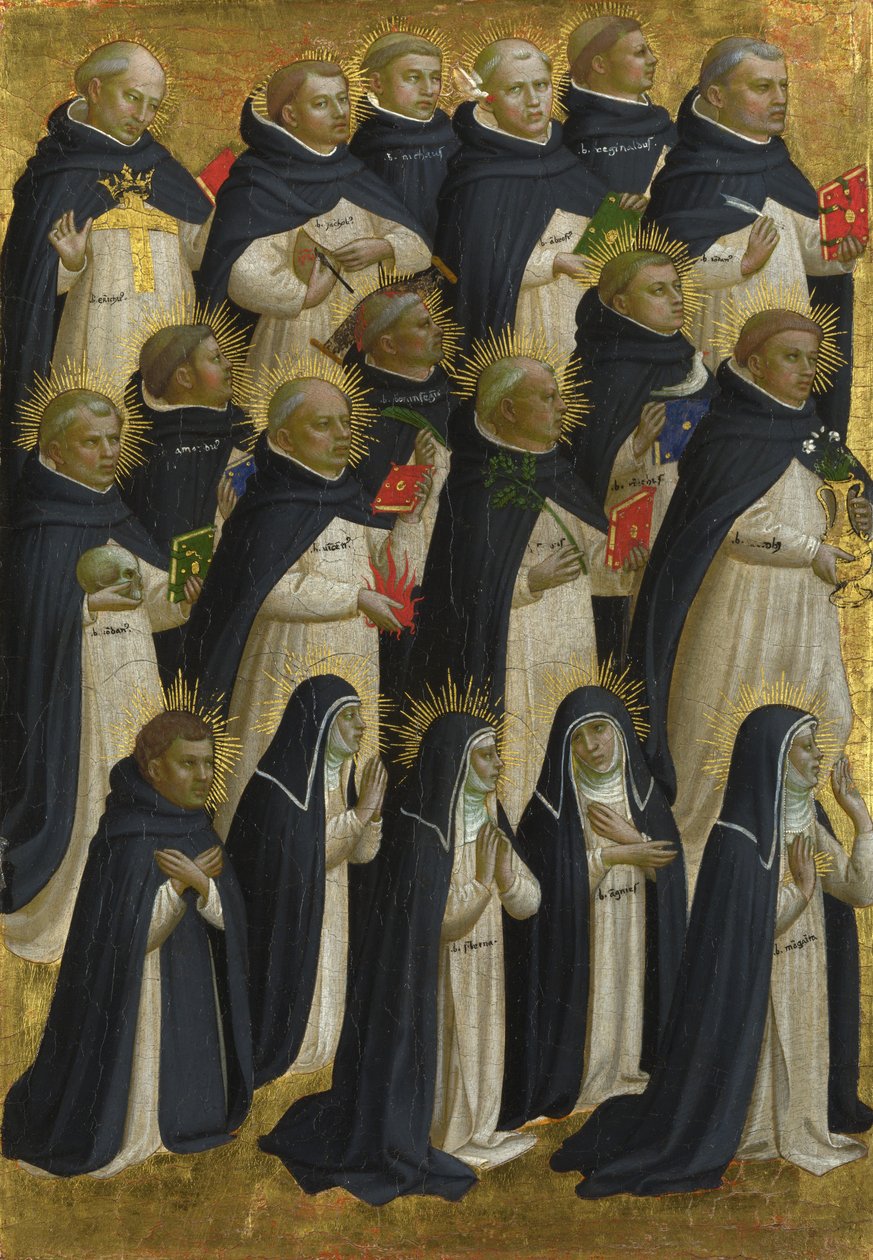 Dominikánský požehnaný panel z Fiesole San Domenico Altarpiece, c. 1423-1424 od Fra Giovanni Angelico da Fiesole