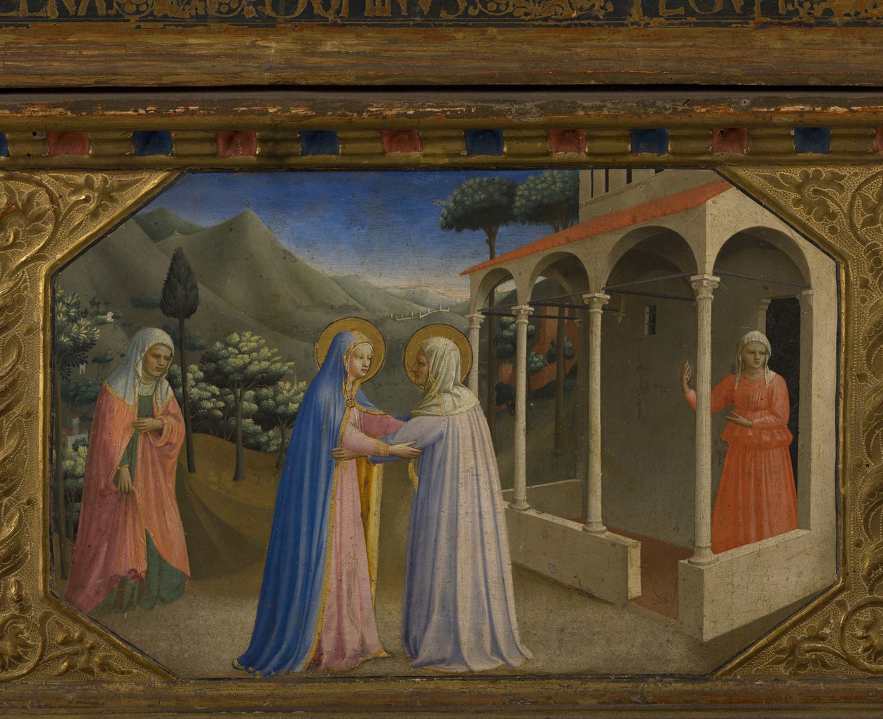 Retable The Visitation The Annunciation s 5 scénami z Predella, 1430-1432 od Fra Giovanni Angelico da Fiesole