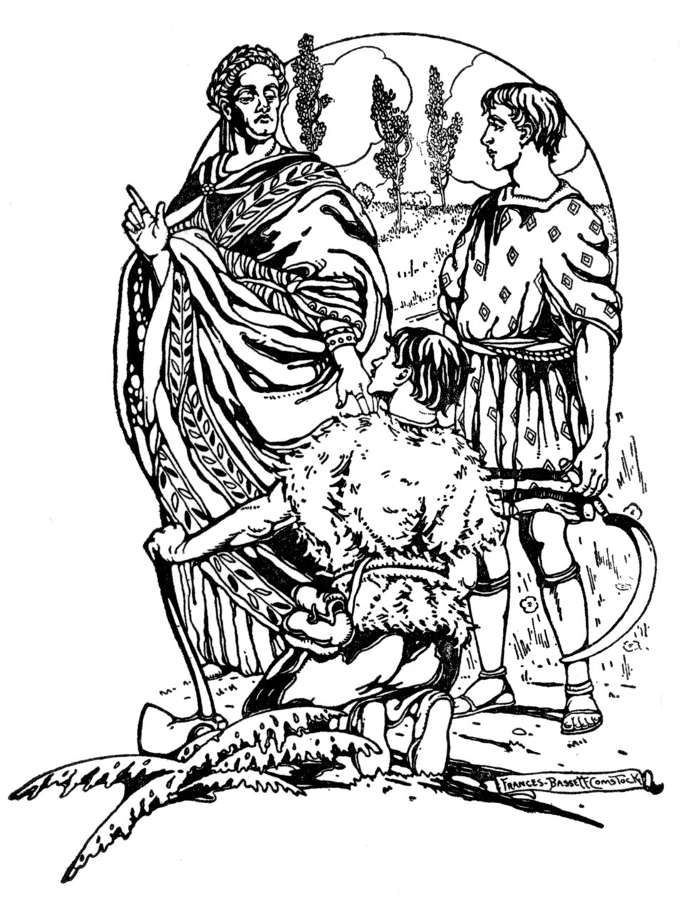 Ilustrace z „On Being a Doctrinaire“ od Samuela McChorda Crotherse, 1908 od Frances Bassett Comstock