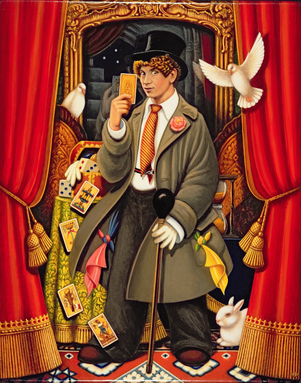 Harpo, 2010 (oleje a tempery na panelu) od Frances Broomfield