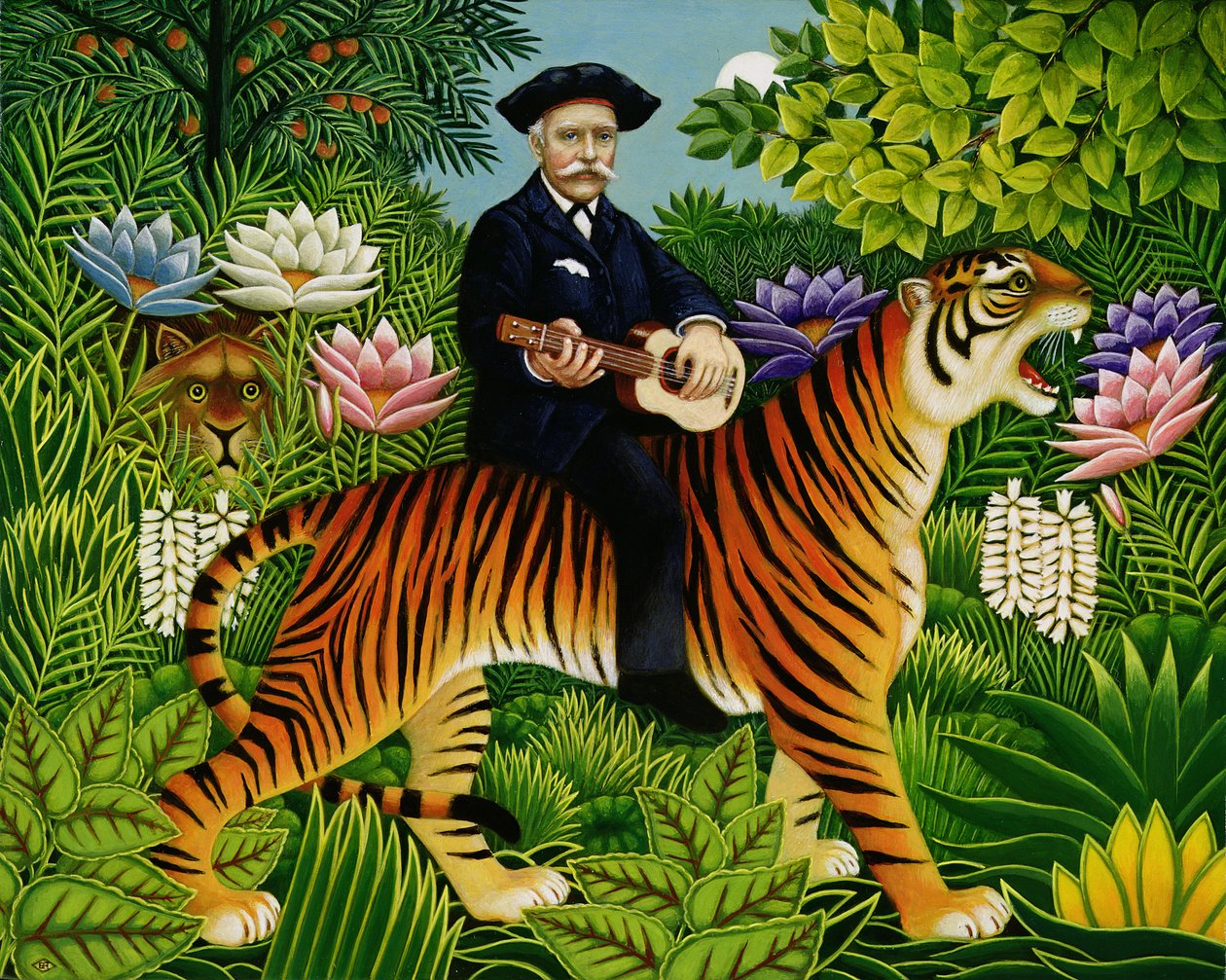 Sen Henriho Rousseaua, 1997 (olej a tempera na panelu) od Frances Broomfield