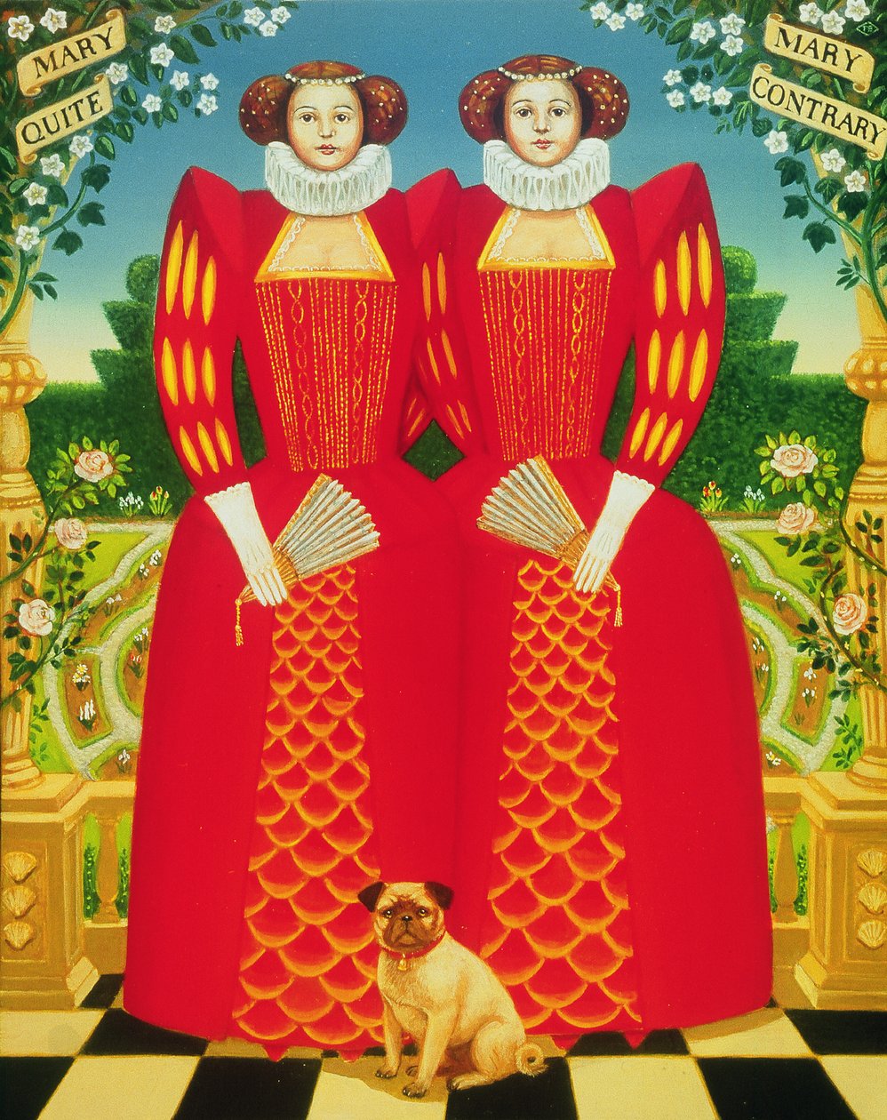 Mary Mary, 1995 (olej a tempera na panelu) od Frances Broomfield