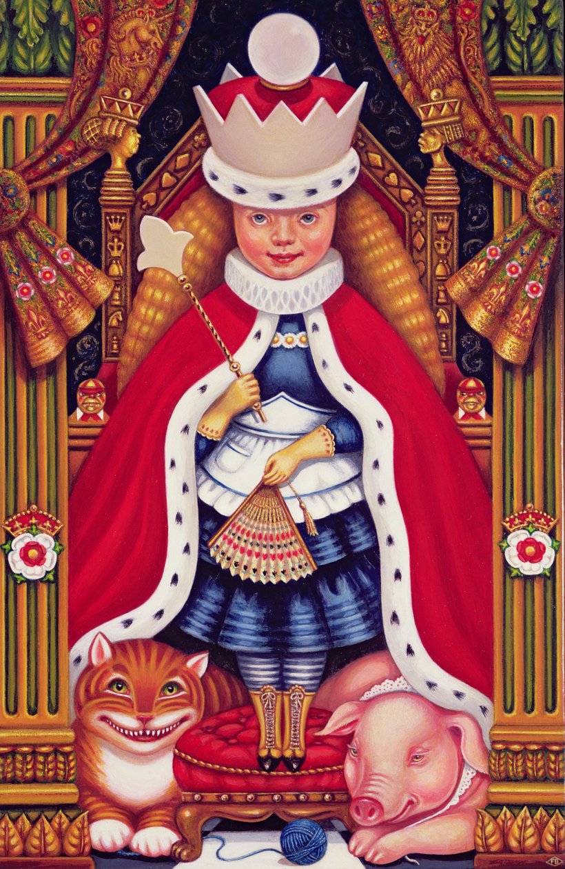 Queen Alice, 2008 (olej a tempera na panelu) od Frances Broomfield