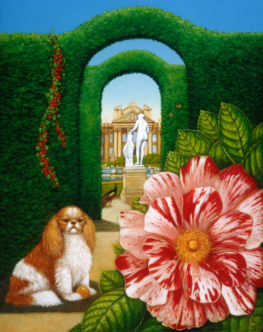 Rosa Mundi, 1995 (oleje a tempery na panelu) od Frances Broomfield