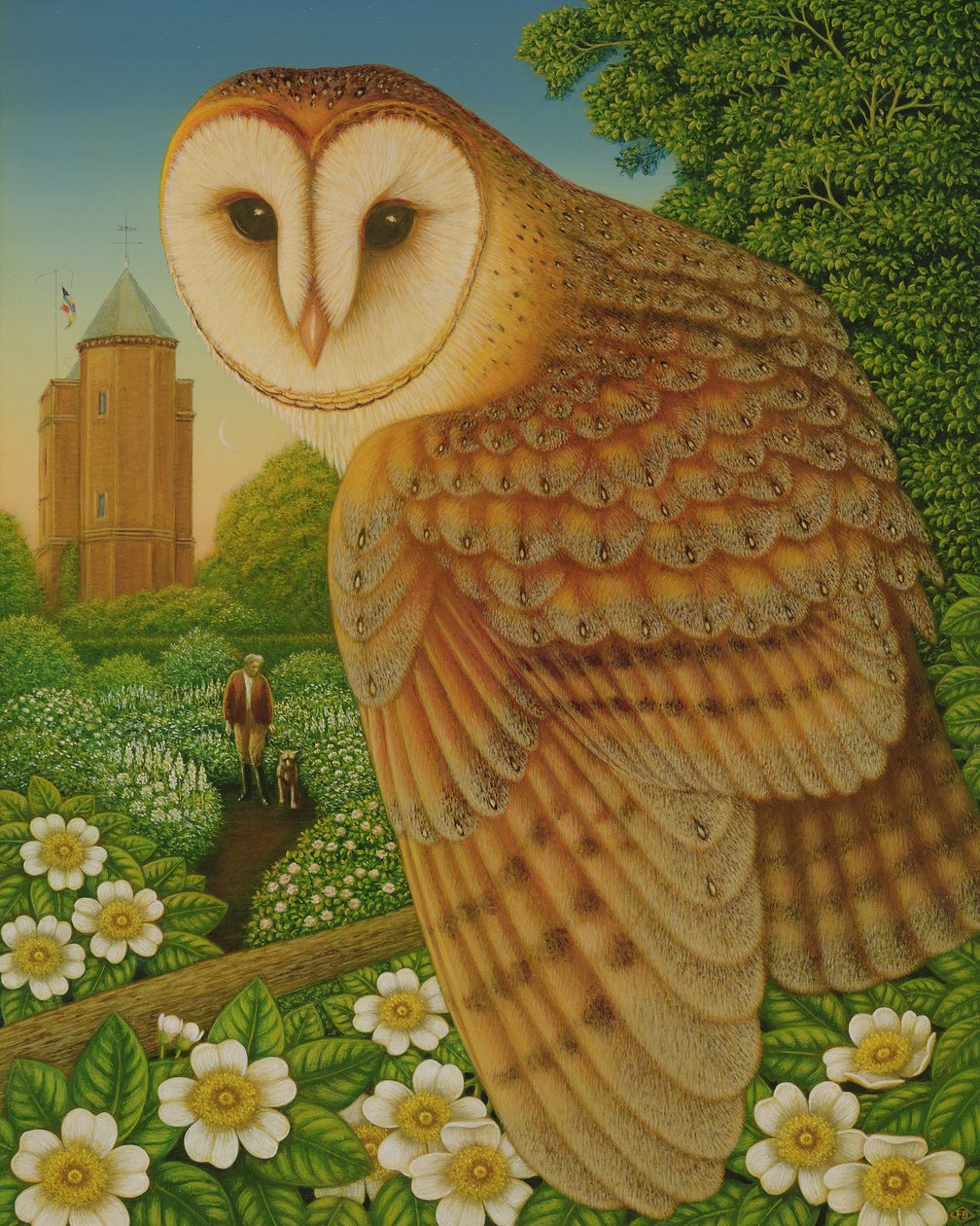 Bílá zahrada, 1997 (olej a tempera na panelu) od Frances Broomfield