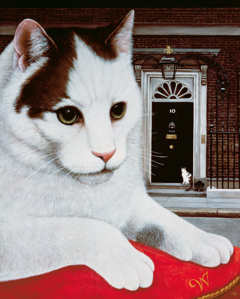 Wilberforce, kočka číslo 10, 1987 (olej a tempera na panelu) od Frances Broomfield