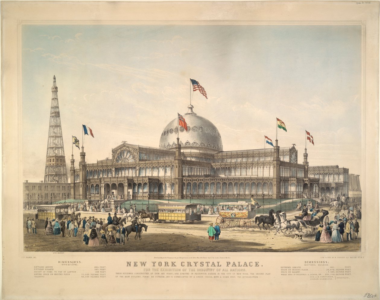 New York Crystal Palace: Pro výstavu průmyslu všech národů. od Frances Flora Bond Palmer