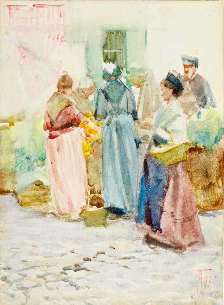 Rušný kout v Arles od Frances Hodgkins