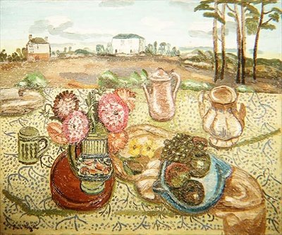 A Country Window, cca 1929-31 (olej na plátně) od Frances Hodgkins