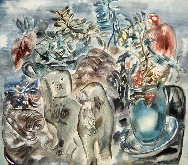 An Arrangement, c.1935 (akvarel přes tužku na papíře) od Frances Hodgkins
