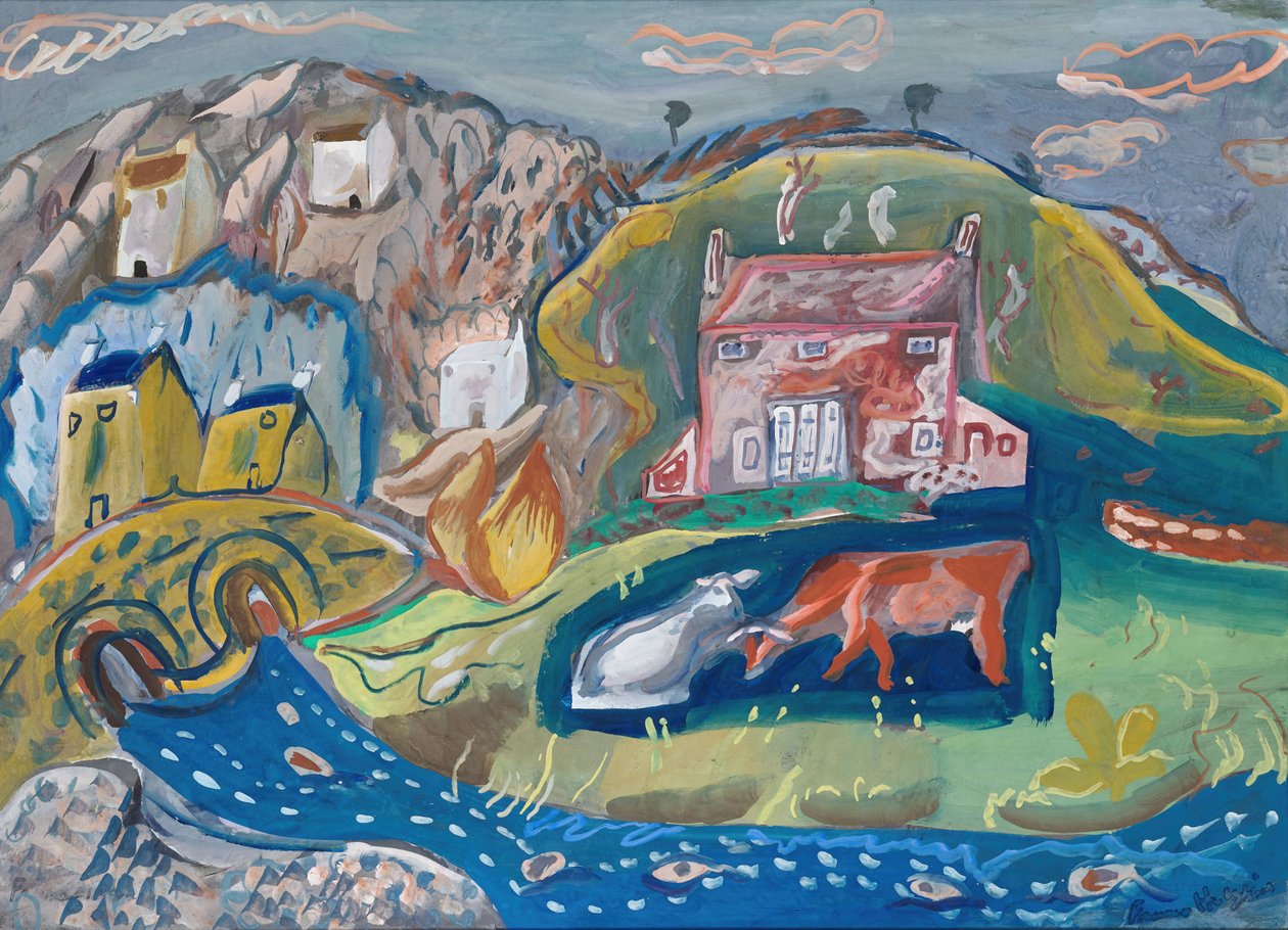 Solva, rybářská vesnice v Pembrokeshire od Frances Hodgkins