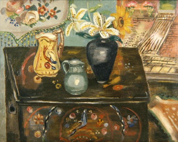 Malovaná hrudník (olej na panelu) od Frances Hodgkins