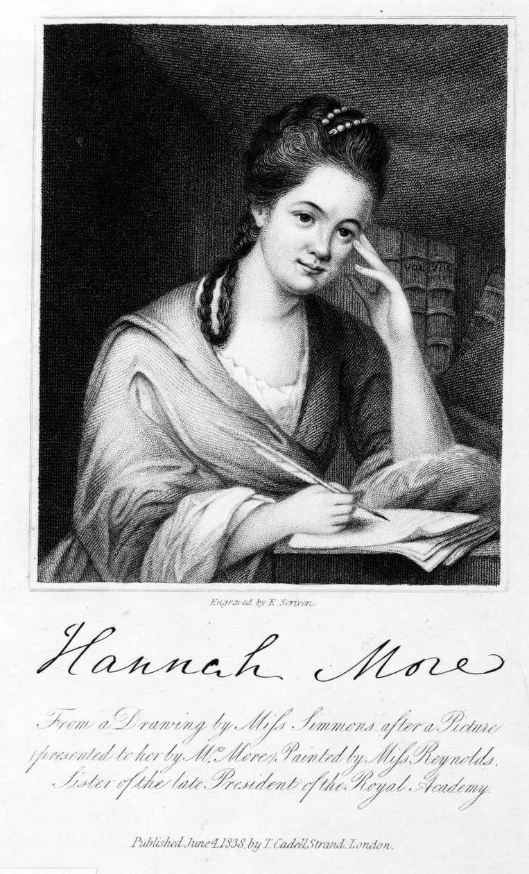 Hannah More, rytý Edward Scriven, 1838 (rytina) od Frances Reynolds