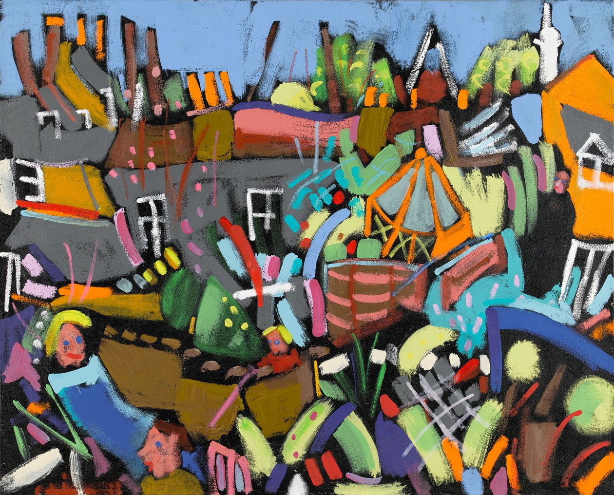 Judy au Jardin, 2010 (akryl na plátně) od Frances Treanor