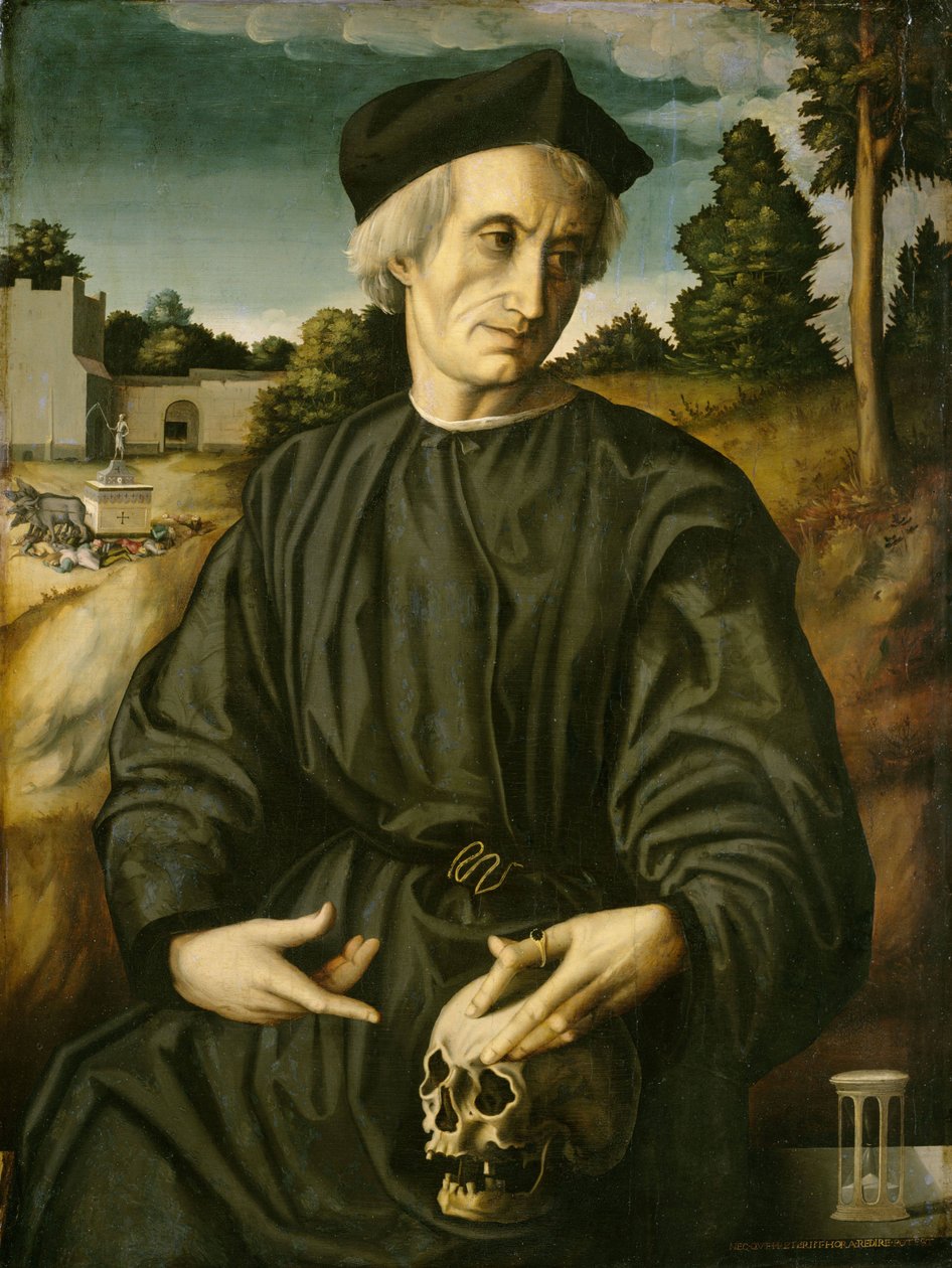 Portrét papeže Hadriána VI. jako kněze od Francesco Ubertini Bacchiacca