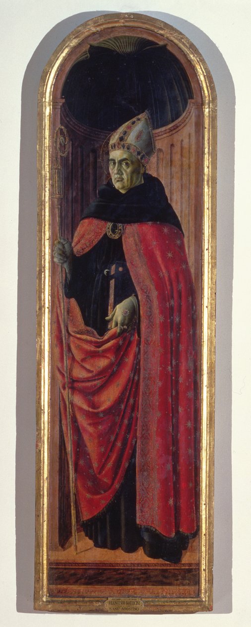 Svatý Augustin (tempera na desce) od Francesco Botticini