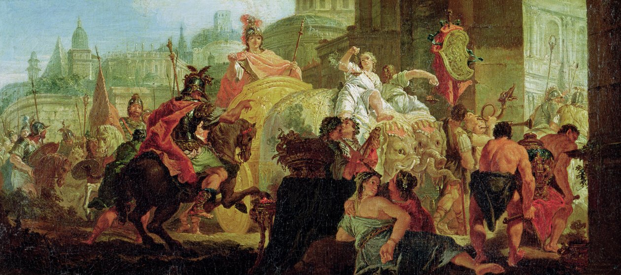 Vstup Alexandra Velikého (356-323 př.nl) do Babylonu od Francesco Fontebasso