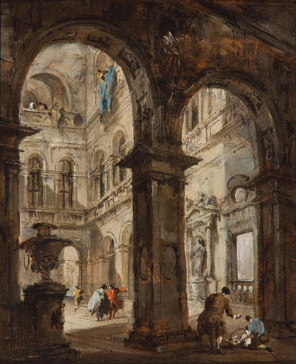 Architektonické capriccio od Francesco Guardi