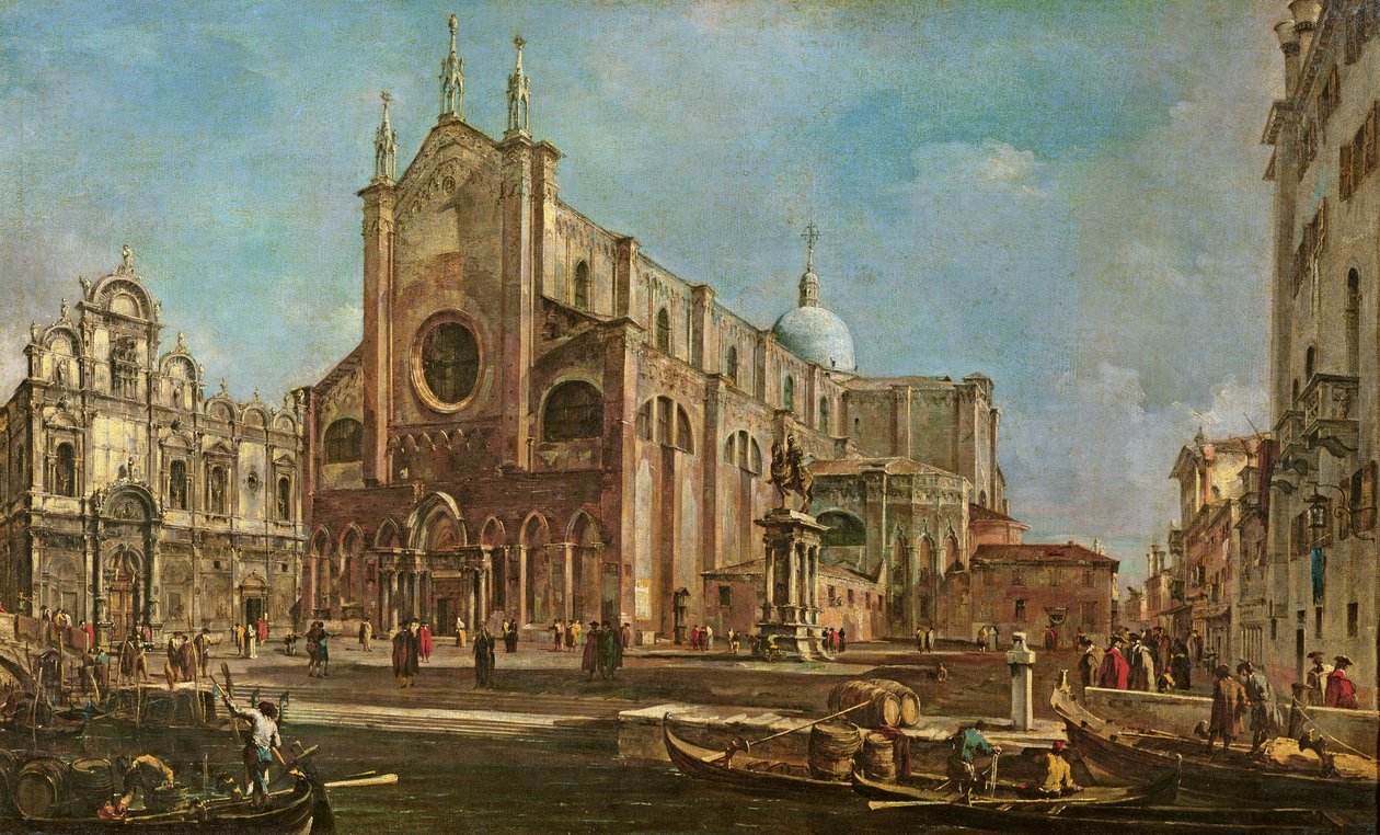 Campo dei Santi Giovanni e Paolo a Scuola Grande di San Marco, Benátky od Francesco Guardi