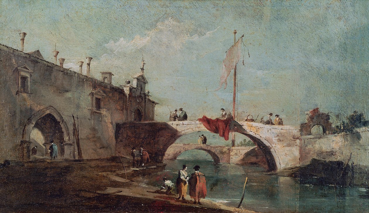Krajina s kanálem od Francesco Guardi