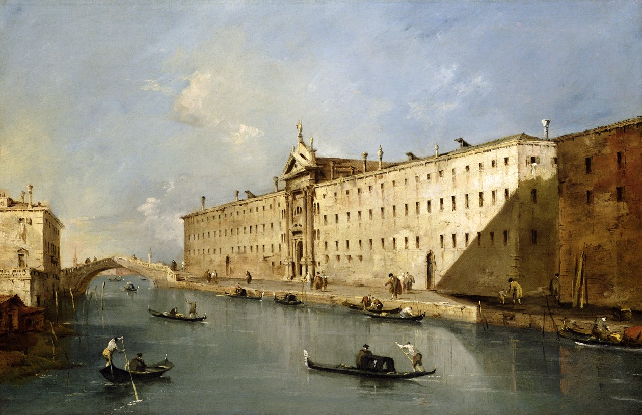Žebrácká vesnice od Francesco Guardi